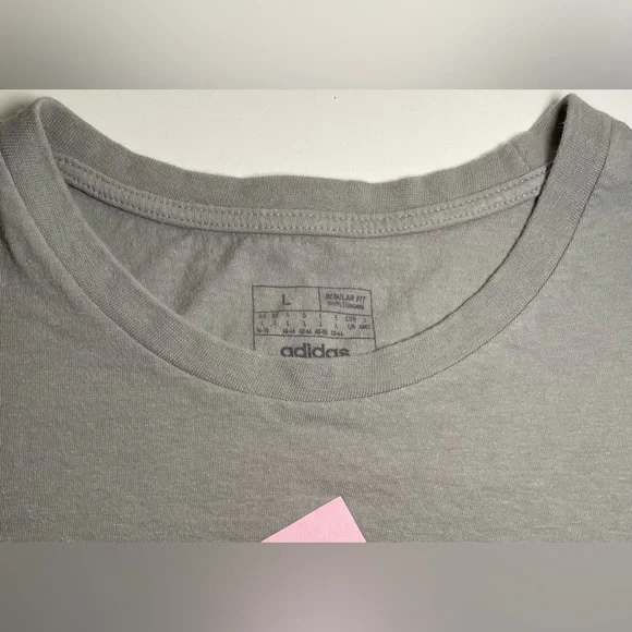 Adidas Gray and Pink Tee Shirt - Picture 3 of 4